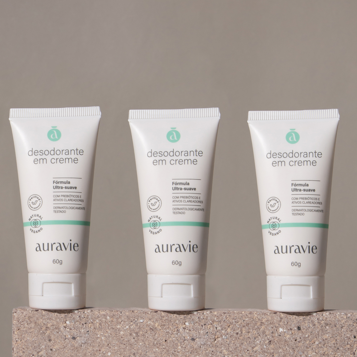 Kit 3 Desodorantes em creme adulto - 60g