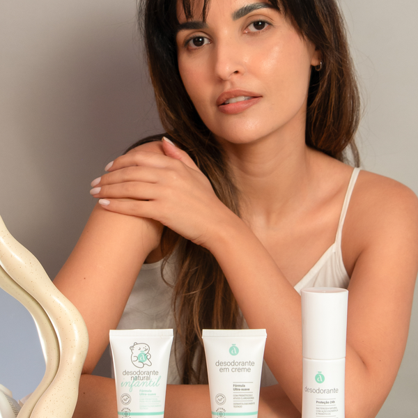 Kit Desodorante em creme adulto + desodorante infantil + desodorante spray