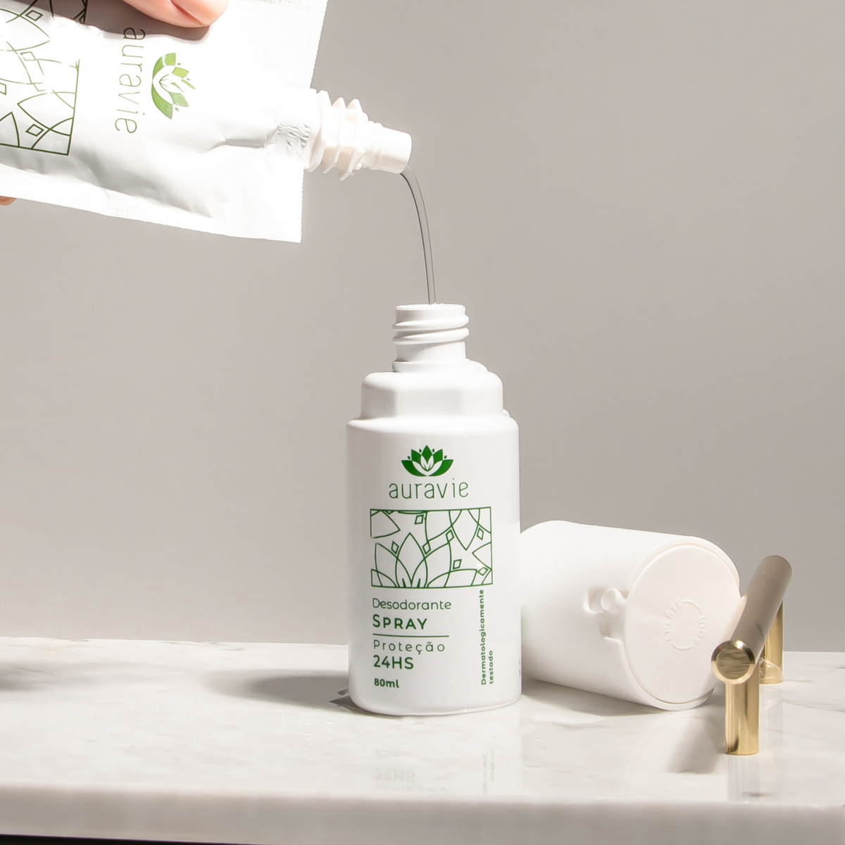 Refil Desodorante Natural e Vegano Spray - Aura Bioma - 80 ml