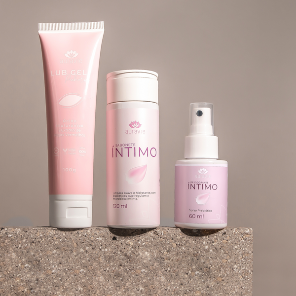 Kit Sabonete íntimo, Desodorante Íntimo e Lub Gel com ácido hialurônico
