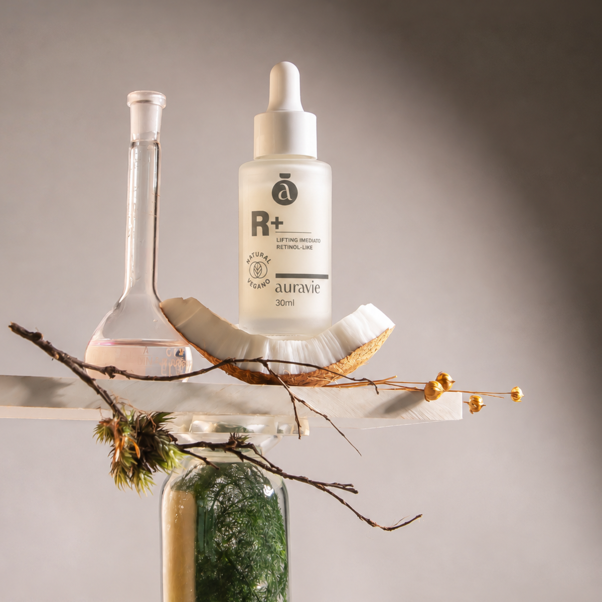 Refil Serum Facial R+ com Peptídeos de ação Retinol-like e lifting imediato - 30ml
