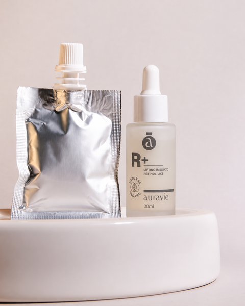 Kit Serum + Refil - Serum Facial R+ com Peptídeos de ação Retinol-like e lifting imediato - 30ml