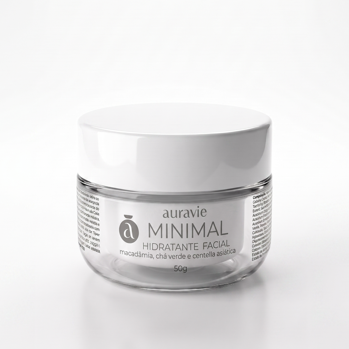 Hidratante Facial Minimal - Macadâmia, Chá Verde e Centella Asiática - 50g