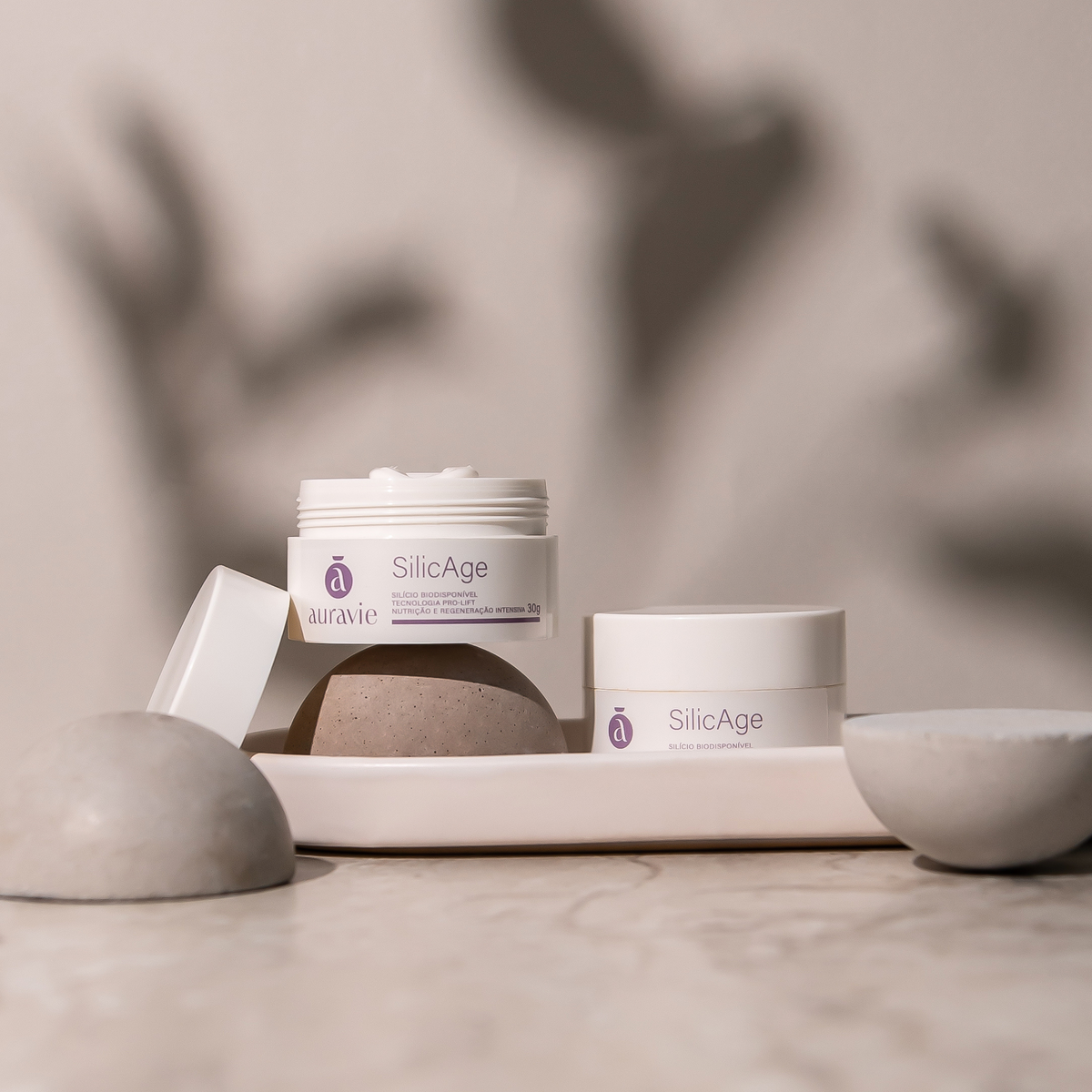 Silic Age - Tratamento noturno com Silício biodisponível e peptídeos cíclicos - 30g