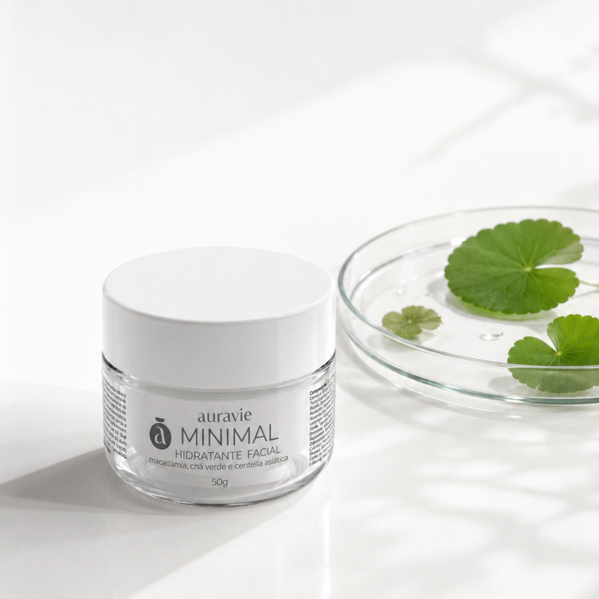 Hidratante Facial Minimal - Macadâmia, Chá Verde e Centella Asiática - 50g