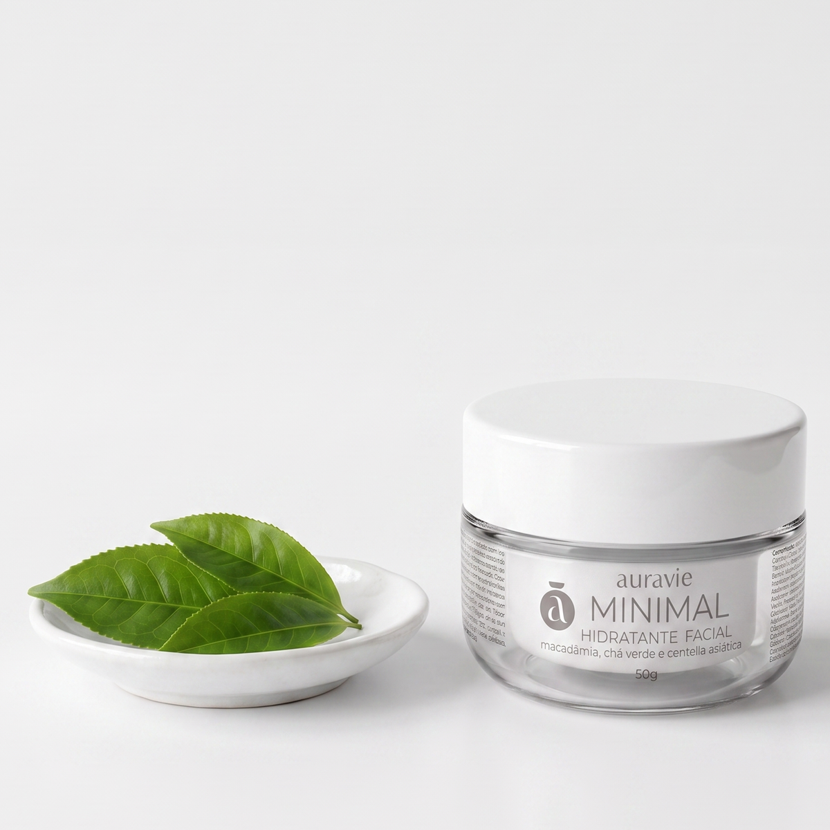 Hidratante Facial Minimal - Macadâmia, Chá Verde e Centella Asiática - 50g