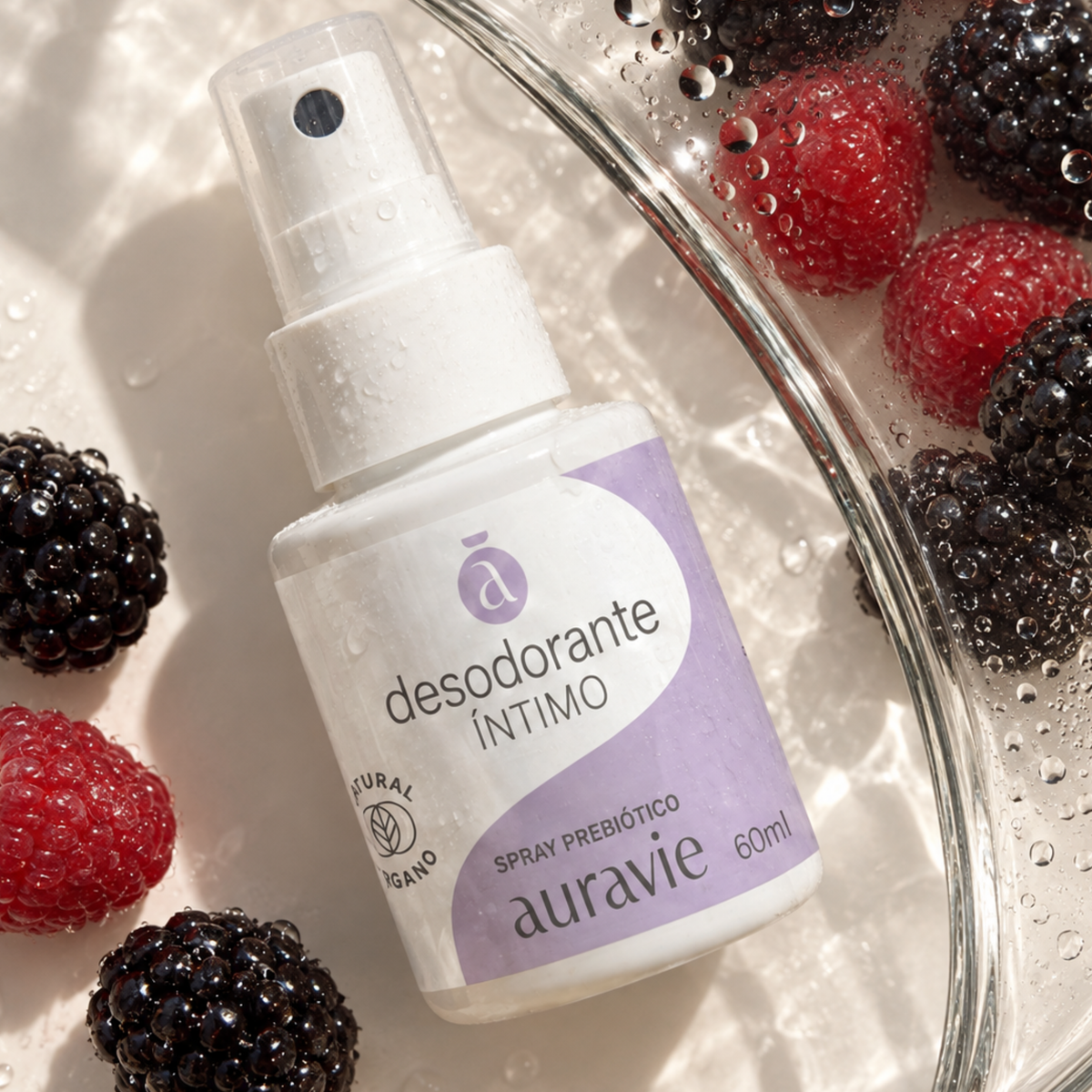 Desodorante Íntimo com Prebióticos - Natural e Vegano - 60ml