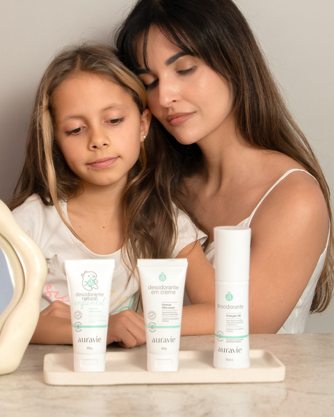 Kit Desodorante em creme adulto + desodorante infantil + desodorante spray