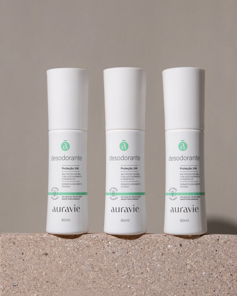 Kit 3 Desodorantes spray - Natural e Vegano Spray - Aura Bioma - 80 ml