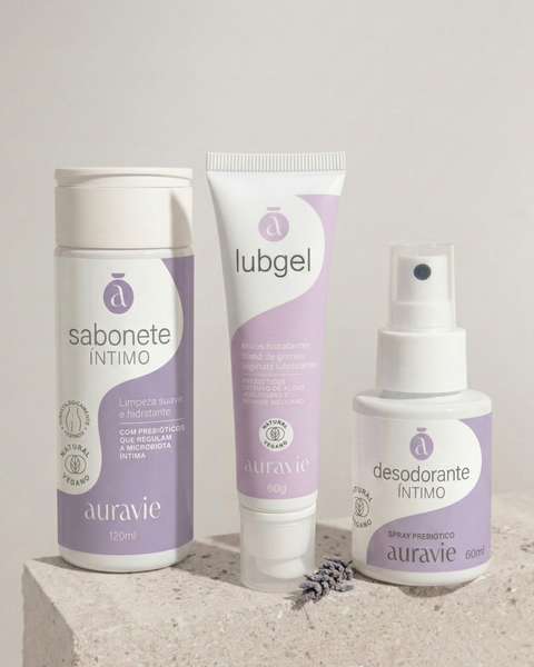 Kit Sabonete íntimo, Desodorante Íntimo e Lub Gel com ácido hialurônico