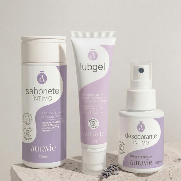 Kit Sabonete íntimo, Desodorante Íntimo e Lub Gel com ácido hialurônico