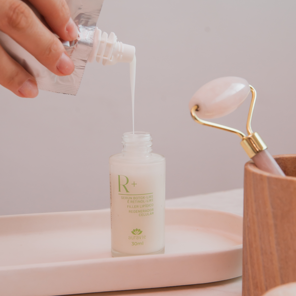 Kit Serum + Refil - Serum Facial R+ com Peptídeos de ação Retinol-like e lifting imediato - 30ml