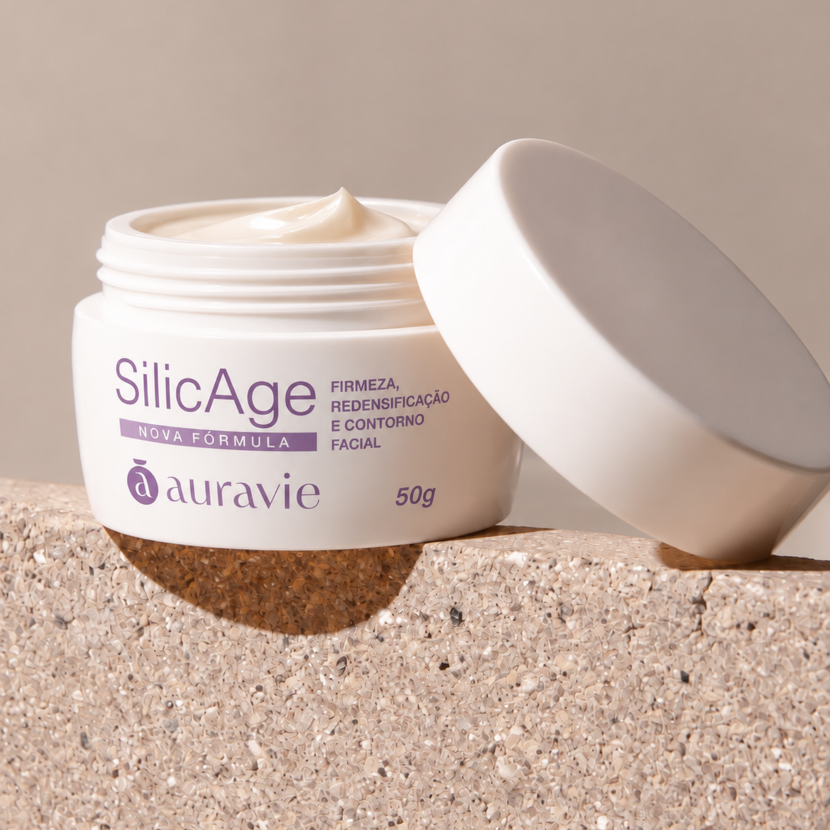 Novo Silic Age: dupla ação lifting para pele e musculatura facial - 50g