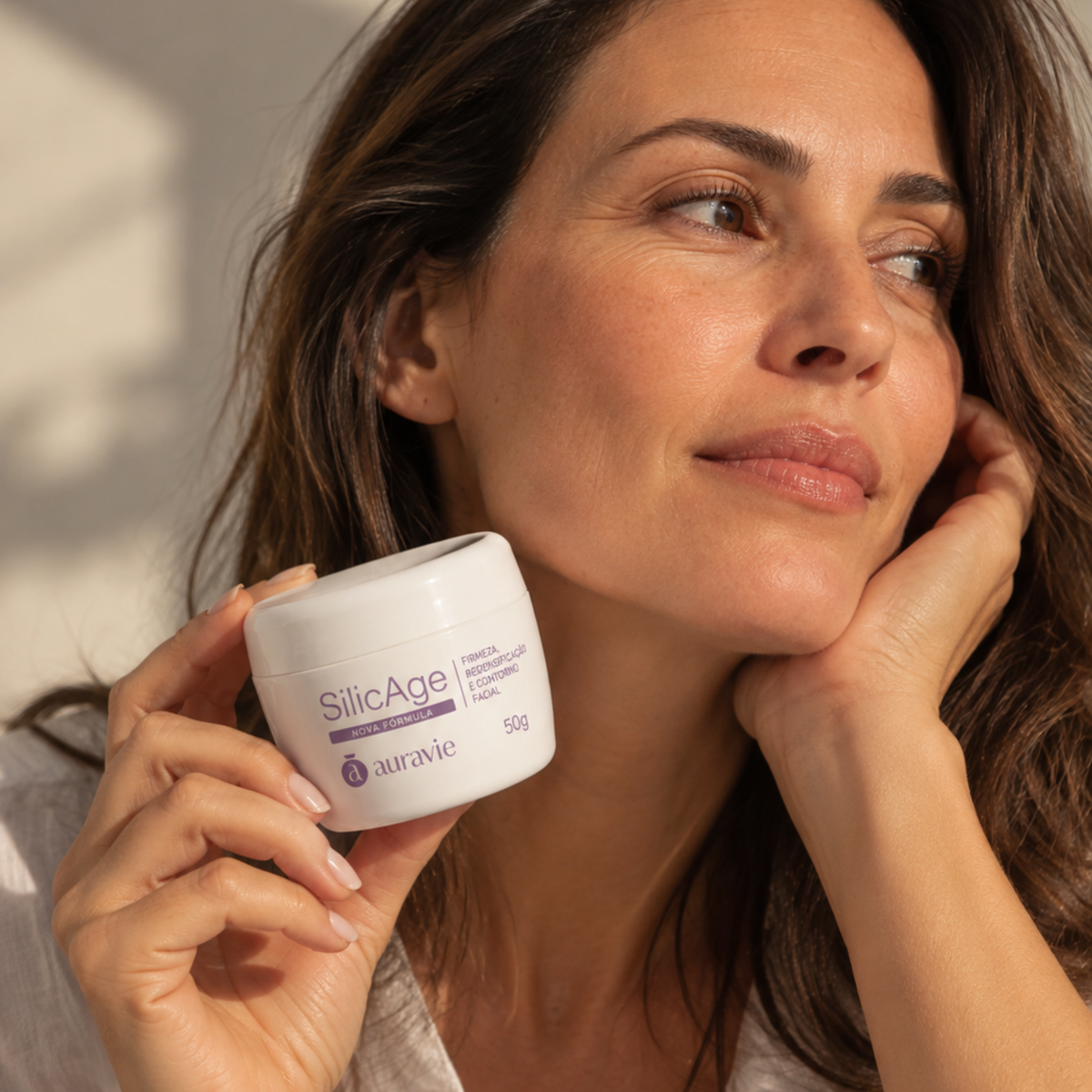 Novo Silic Age: dupla ação lifting para pele e musculatura facial - 50g