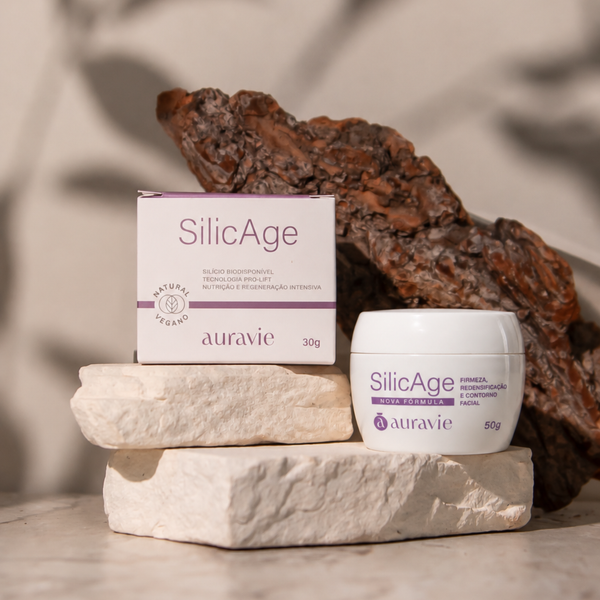 Novo Silic Age: dupla ação lifting para pele e musculatura facial - 50g